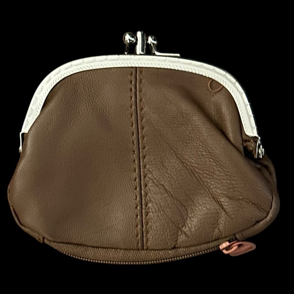 Vintage Brown Leather Coin Purse